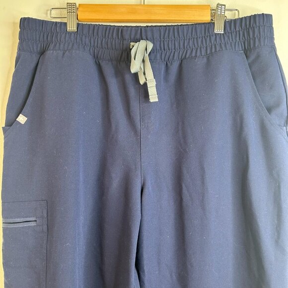FIGS Zamora Jogger High Waisted Scrub Pants Womens XL Navy Zip Cargo Technical - Picture 2 of 12